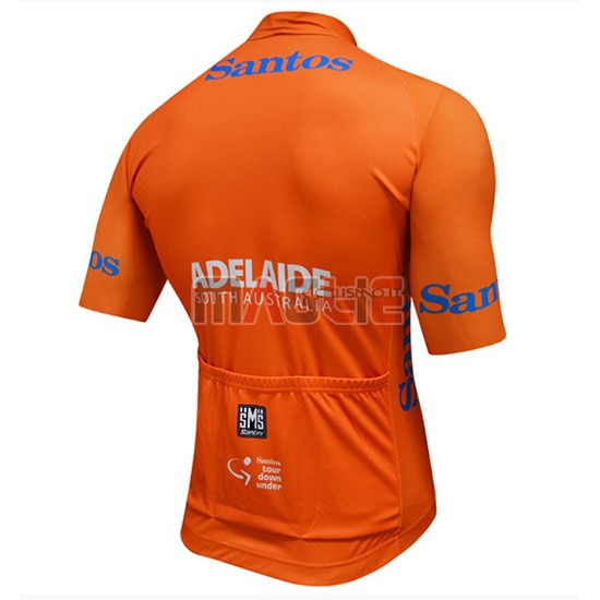 2018 Maglia Tour Down Under Santos Manica Corta Arancione